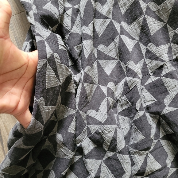 Grizas Geometric Tunic Dress Patterned Dress Size M Lagenlook With Pockets - Picture 5 of 5
